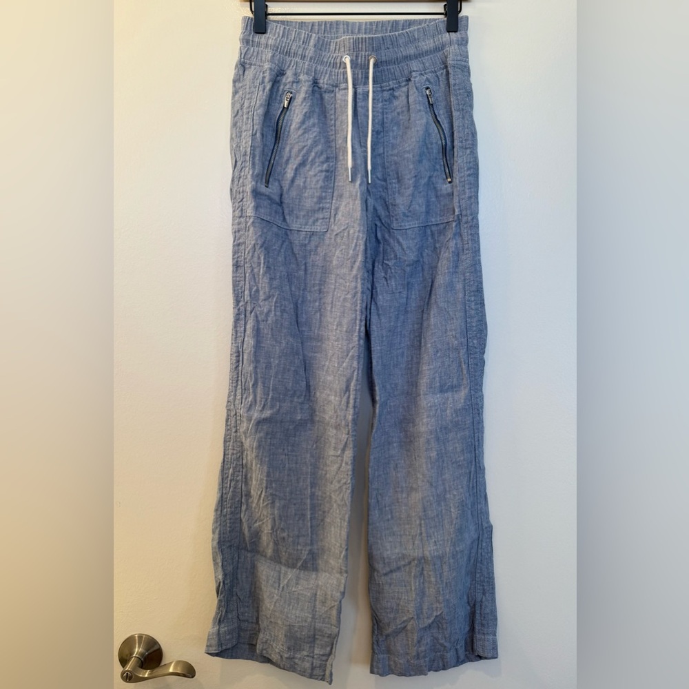 Athleta Cabo Linen Wide Leg Pant